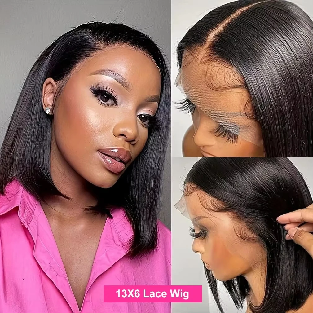 شعر مستعار قصير منتوف مسبقًا من CEXXY ، شعر مستعار بدون غراء ، شعر مستعار مستقيم للعظام ، شعر مستعار بدانتيل أمامي عالي الدقة ، قطع مسبق ، لا غراء ، 7 × 5 ، 13 × 4 ، 13 × 6 ، جاهز للذهاب