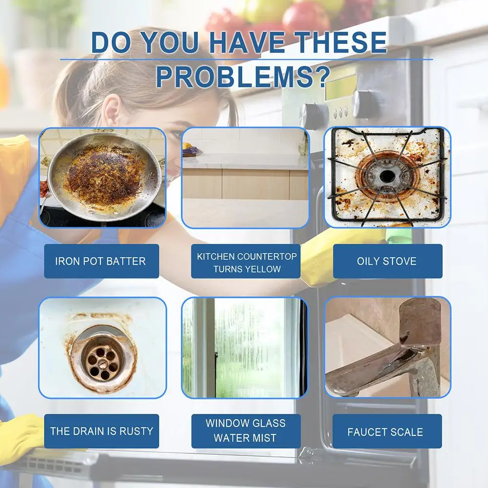 1PCS Multifunctional Household Kitchen Cleaner All-Purpose Cleaning Product Cleaner Best Safety Cleaner For Kitchen Stove Top