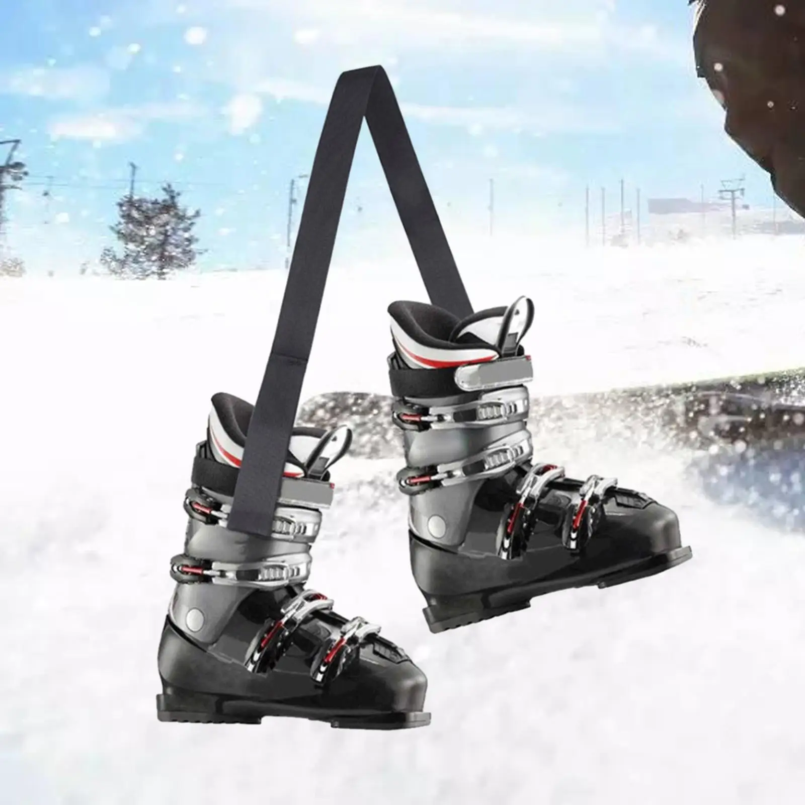 Correas de botas de esquí para llevar patines de hielo, accesorios de patines en línea duraderos, correa de hombro para botas de Snowboard