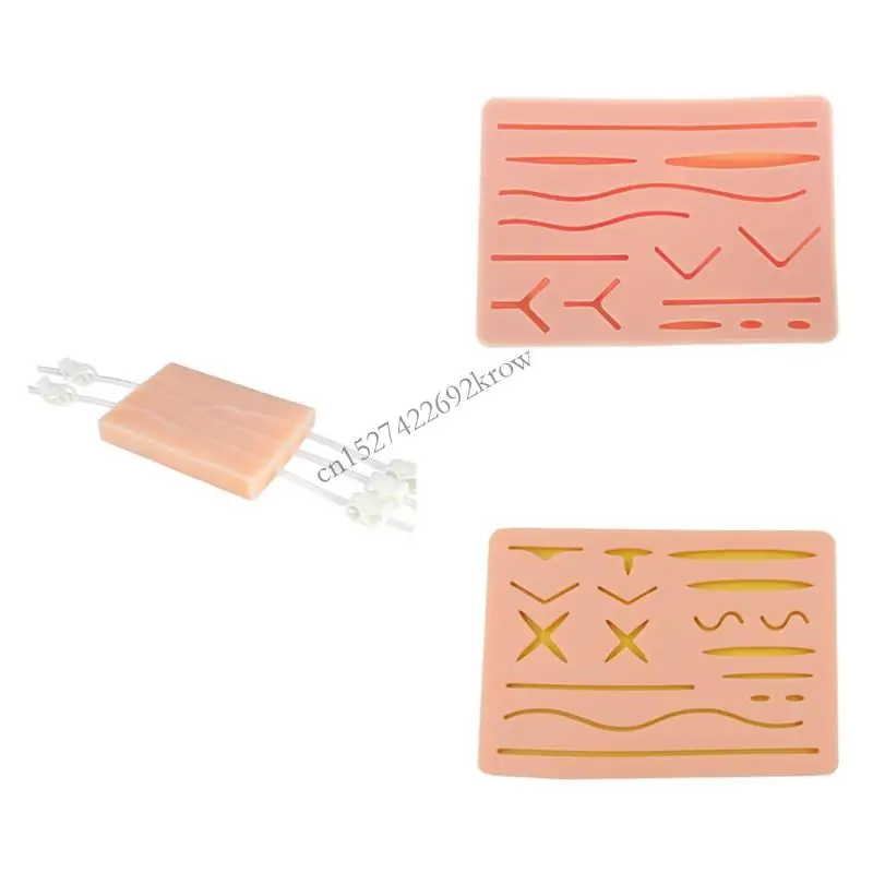 Reusable Suture Practice Pad Human Skin Injection Training Model for Medical Student Nurse Doctor Suture Training Demonstration
