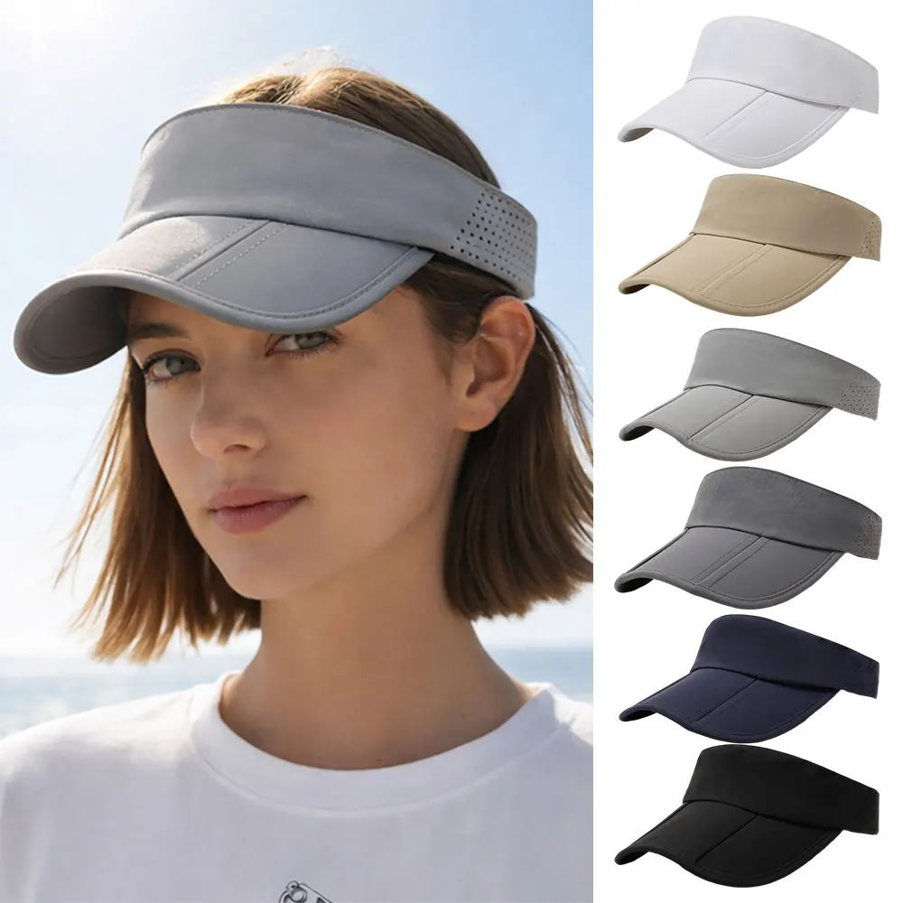 

Summer Empty Top Sun Visor Hat adjustable Baseball Caps for Women Men UV Protection Sports Tennis Golf Running Sunscreen Hat
