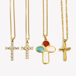 E.B.belle New Trendy Rectangle Card 18k Gold Plated Sun Pendant Necklace 316L Stainless Steel Punk Women Neck Jewelry