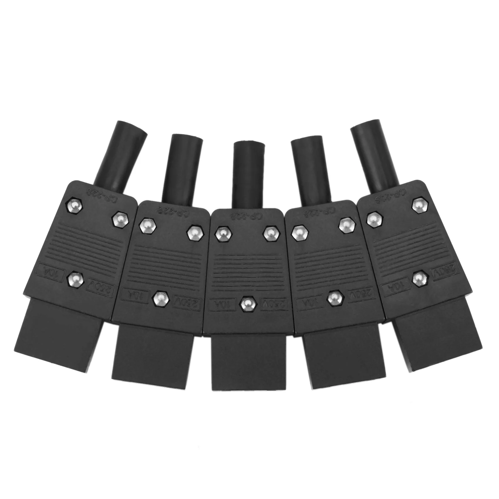 ABQR 5PCS IEC 320 C13 Female Plug Adapter 3pin Socket Power Cord Rewirable Connector