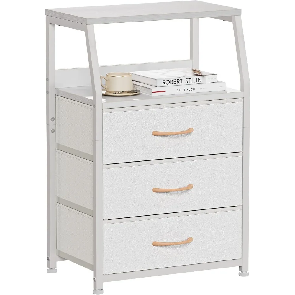 Compact Nightstand with 3 Drawers: Versatile Storage for Small Spaces