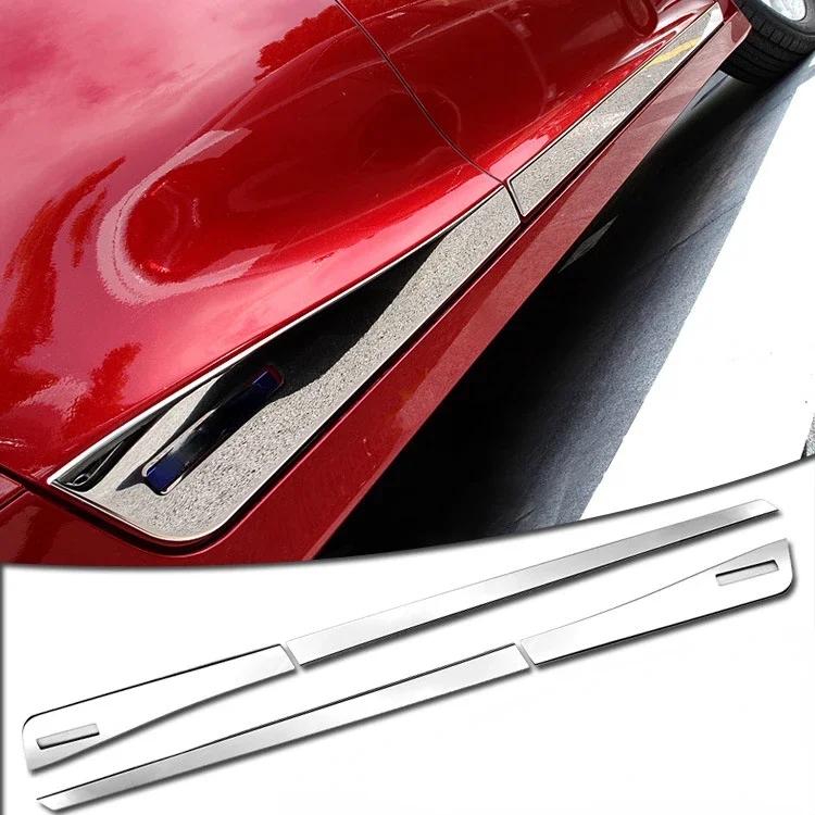 

304 Stainles Steel Body Door Side Body Molding Trims Overlay Cover Car Styling Accessories For Lexus CT200H 2011-2016