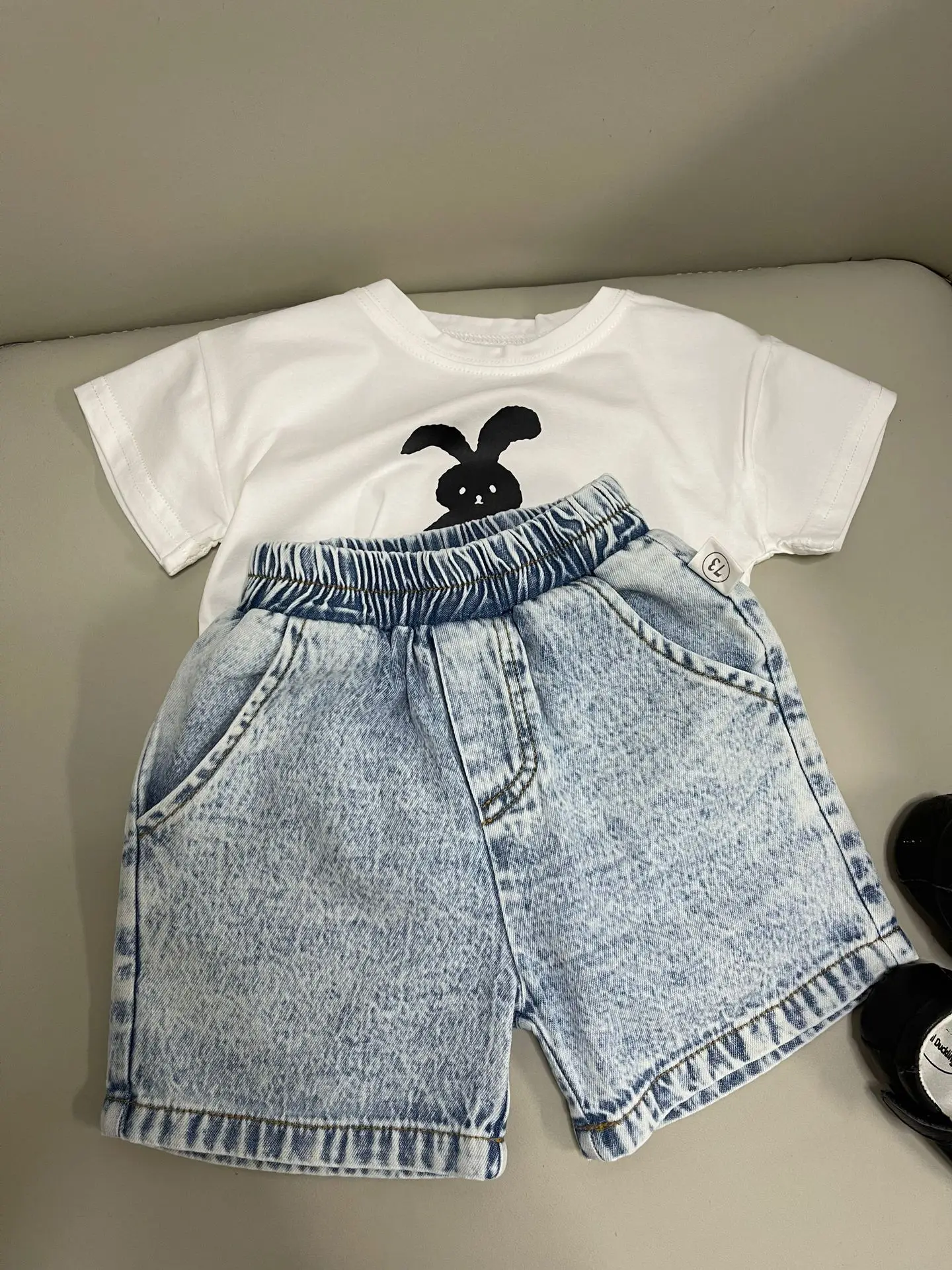 2025 Summer New Baby Soft Denim Shorts Toddler Girl Solid Loose Short Jeans Infant Boy Versatile Casual Pants Baby Beach Shorts