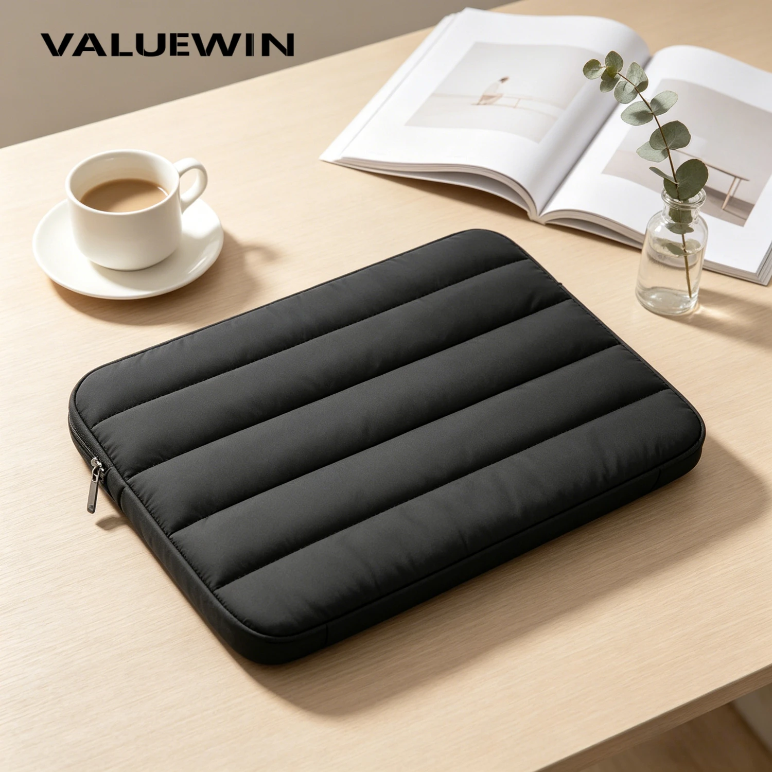 Puffy Laptop Sleeve 13-13.6/15-16 inch for MacBook Air/Pro Acer Surface Dell Lenovo Fluffy Quilted Portable Computer Cover Bag