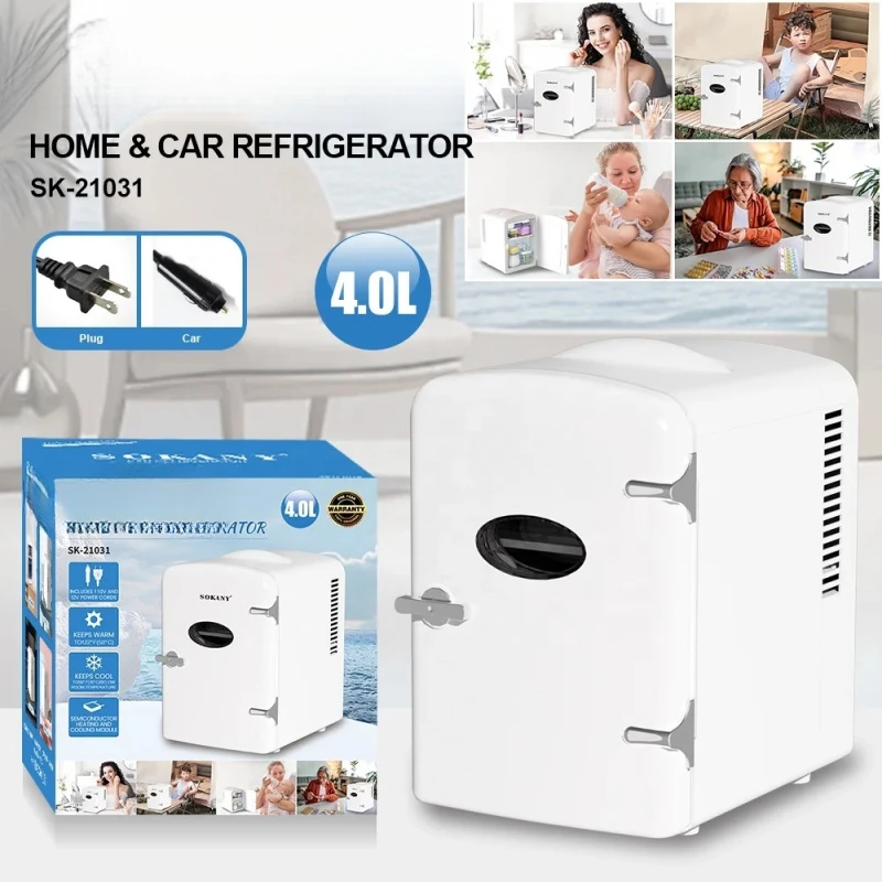 Heavy Duty 4L Portable Car Fridge Freezer 12V 24V Dorm SUV Camping Parts