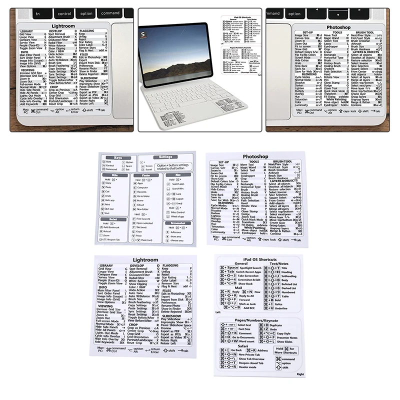 1PC Word/Excel (for Windows)/Adobe Photoshop Reference Keyboard Shortcut Sticker Adhesive for PC Laptop Desktop Office Stickers