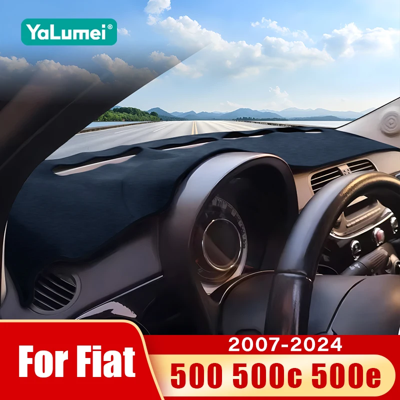 For Fiat 500 500c 500e 2007 - 2012 2013 2014 2015 2016 2017 2018 2019 2020 2021 2022 2023 2024 Car Dashboard Cover Accessories