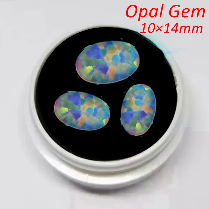 Pretty Opal Gem 10×14mm Oval Flat Bottom Cut VVS Loose Gemstone for Collection Gift and Jewelry Making Gem Beads