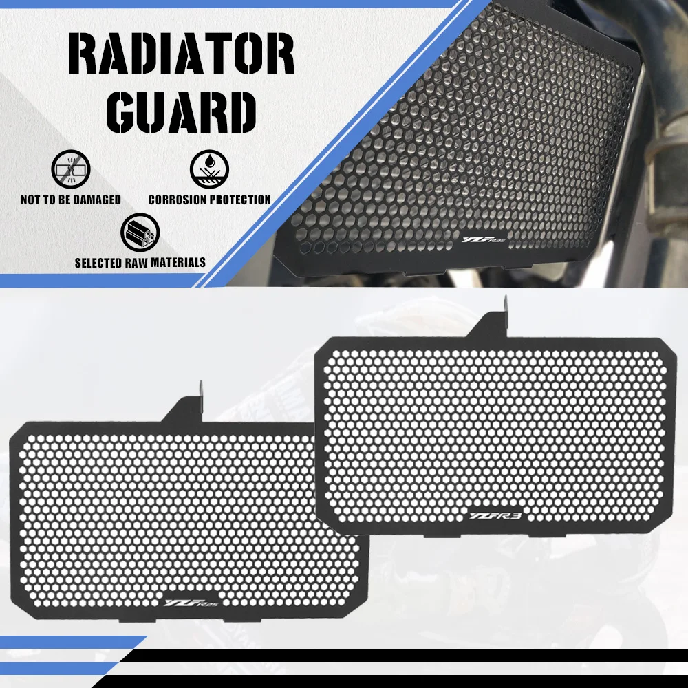 2025 Motorcycle Radiator Tank Grill Guard Protector Protection FOR YAMAHA YZF-R3 R25 R3 YZFR3 YZFR25 2014 2015 2016 2017-2024
