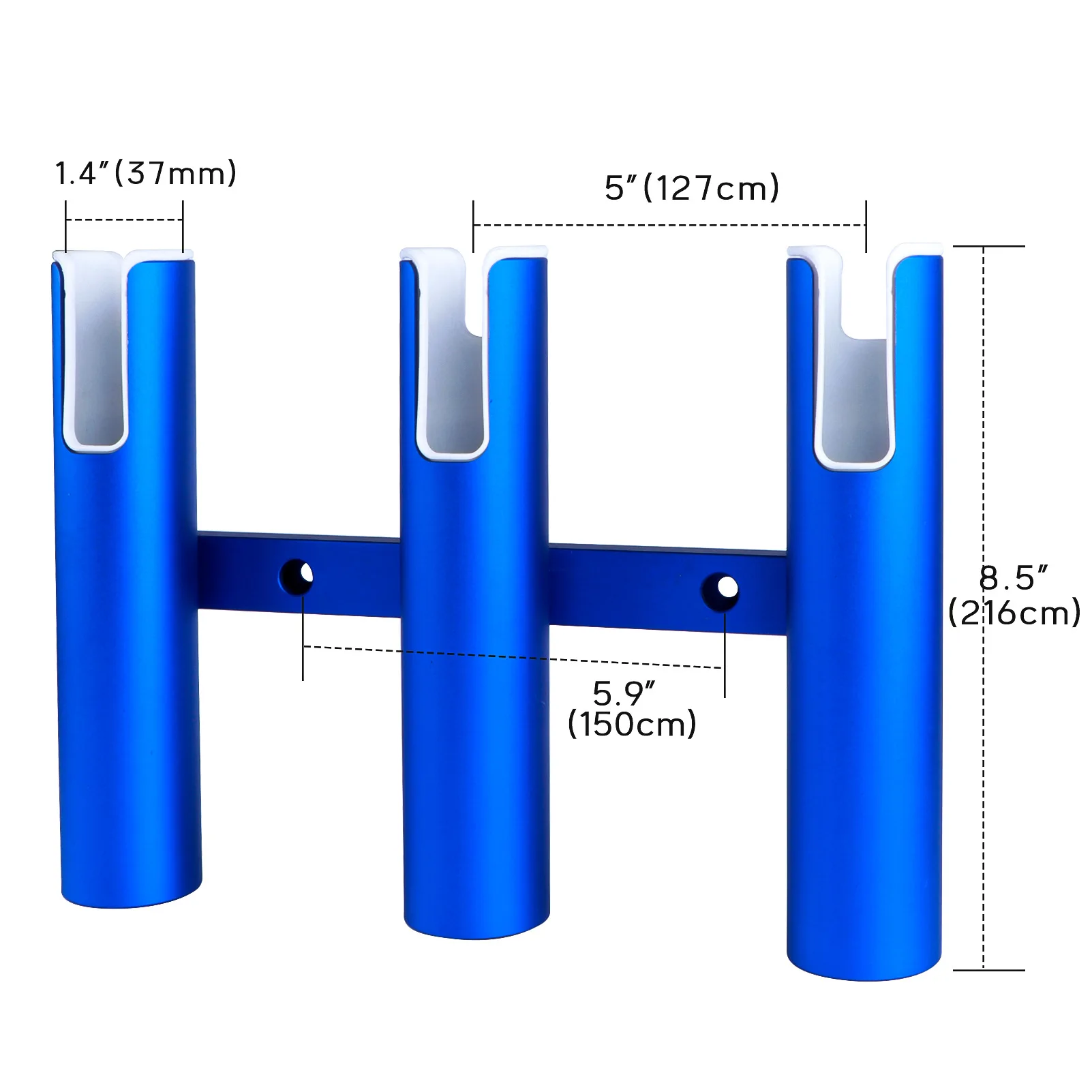 Boat Fishing Rod Holder, Marine Grade Aluminum Pole Bracket, Rod Insert Socket, for Yacht Ship Canoe, Heavy Duty Anti-Corrosion