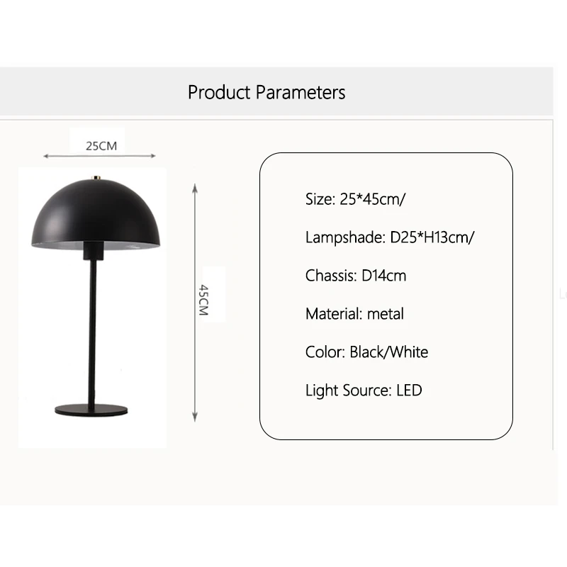 Imagem -06 - Moderno Cogumelo de Metal Candeeiro de Mesa Criativo Ferro Led Mesa Luz Luminárias Minimalistas para Quarto de Cabeceira de Estudo Decoração de Casa