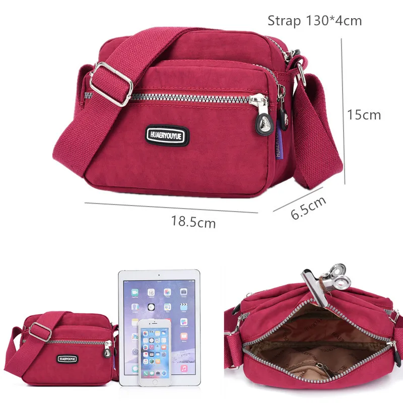 2023 Casual Designer Women Shoulder Bag Nylon Female Handbag Shoulder Bag Waterproof Girls Messenger Bags Crossbody Women Purse