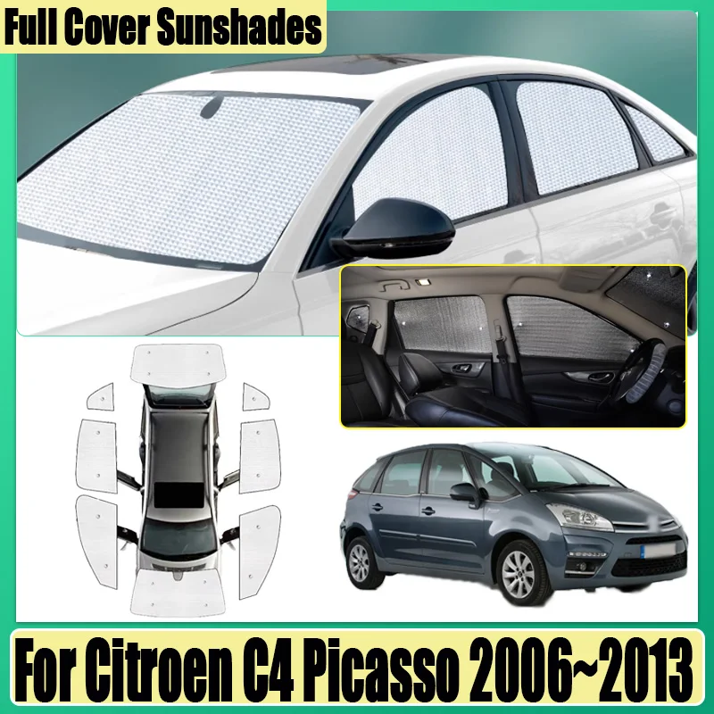 

For Citroen C4 Picasso 2006 2007~2013 Car Sunshades Full Coverage Sunshade Anti-UV Privacy Blocks Side Window Visor Accessories