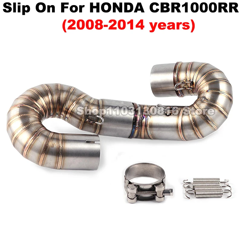 

Slip On For HONDA CBR1000RR CBR1000 RR 2008 - 2014 Years Motorcycle Exhaust Escape Muffler Middle Link Pipe Stainless Steel 51MM