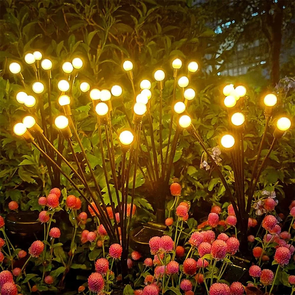 Solar Firefly Lights Solar Garden Lawn Lights Outdoor Star Burst Swaying Light for Courtyard Patio Pathway Decoration Lanscape