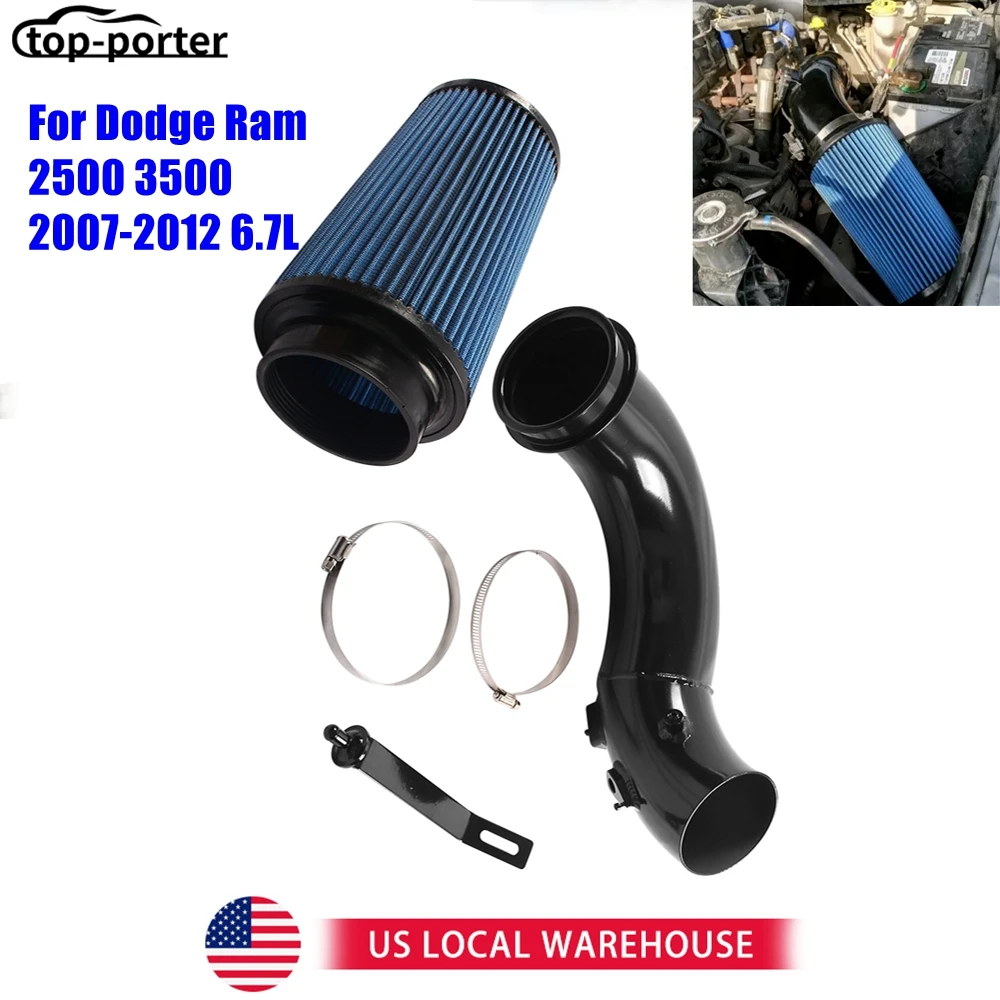 

Для Dodge Ram 2500 3500 6,7 л Cummins Diesel 07-12 Автомобильная система воздухозаборника Турбокомплект неуклюжных труб холодного воздуха с воздушным фильтром из алюминия