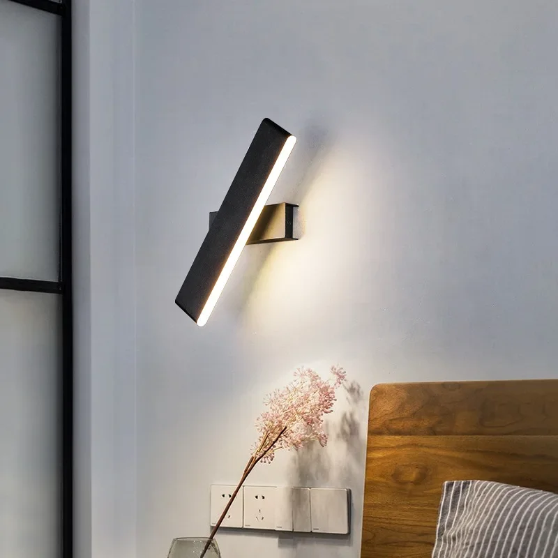 مصباح حائط بجانب السرير، بسيط، ألومنيوم، قابل للدوران، جسم المصباح، بسيط، حديث #1