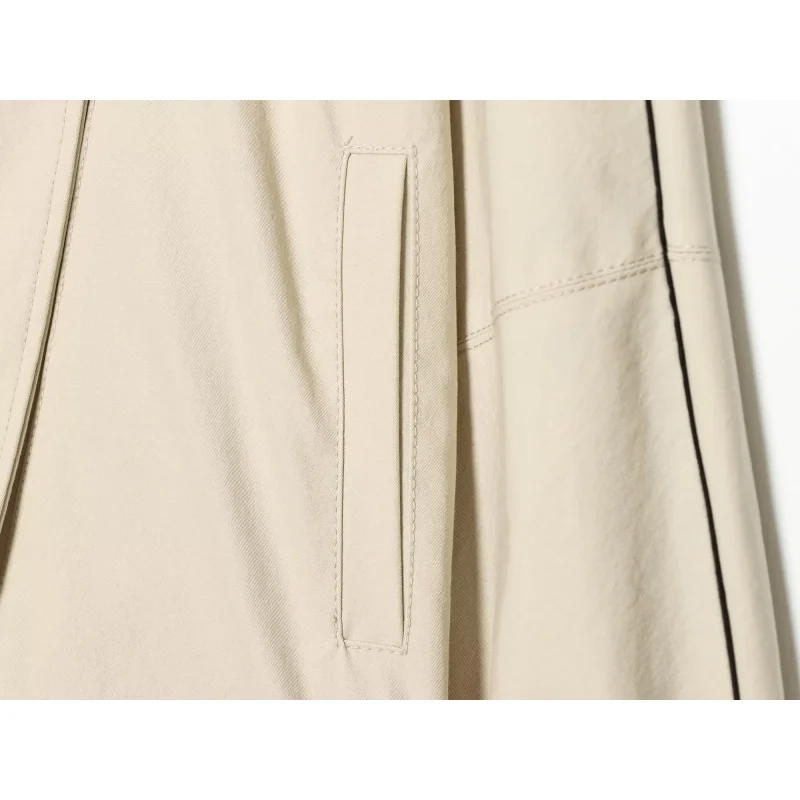 2026 Herbst Neue Damen Gestreifte Jacke im Designer-Stil mit Stehkragen, Langarm, Elastisch, Lässig, Schick, Minimalistisch, Oberbekleidung – Detail 14