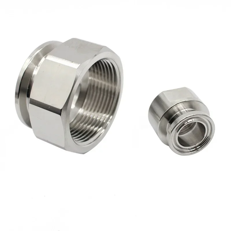 1/4 "3/8" 1/2 "3/4" 1 "1-1/2" 2 "bspt fêmea x 0.5 "1.5" 2 "tri braçadeira conector encaixe de tubulação 304 316l aço inoxidável sanitário