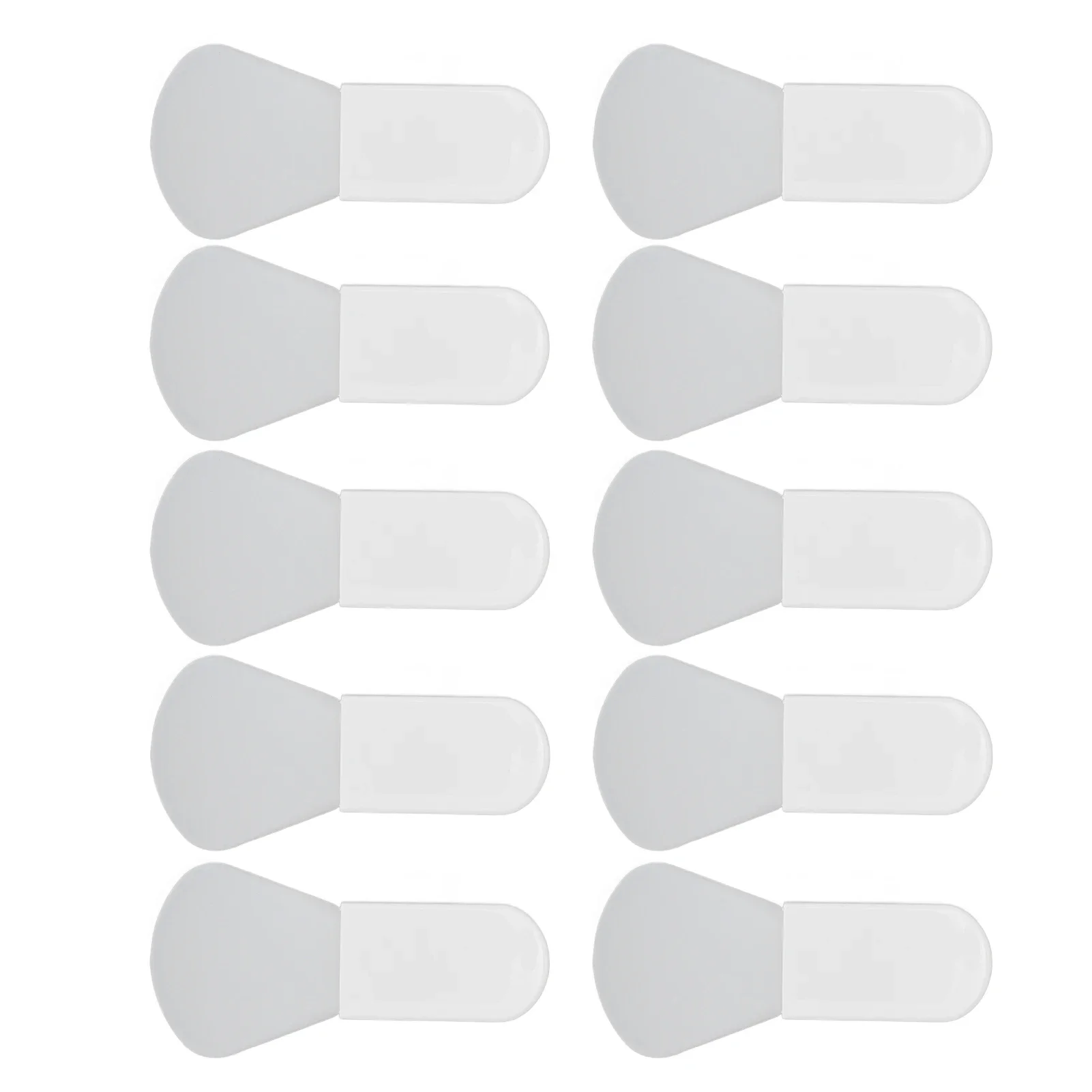 10 Uds cepillo de máscara de silicona Mini aplicador de barro de mango corto herramienta de belleza Facial portátil tipo en forma de abanico blanco