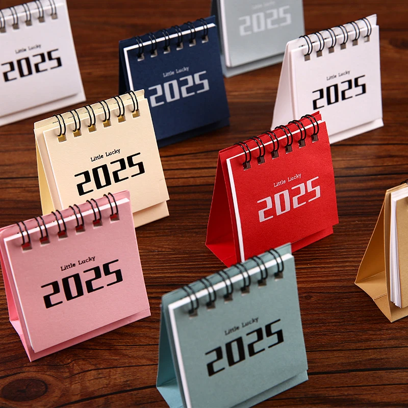 2025 Mini Desk Calendar Simple Portable Pocket Small Daily Planning Calendar Manage Time Schedule Desktop Decoration