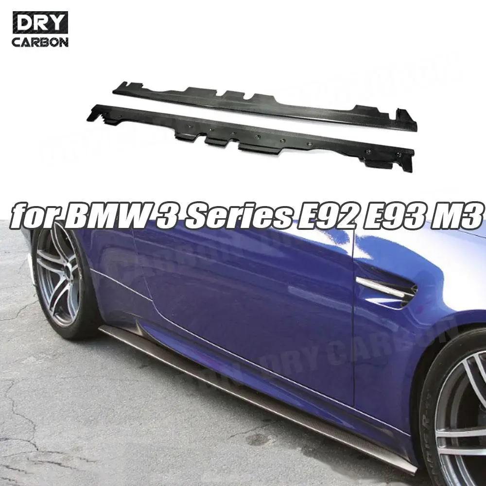 Carbon Fiber Side Skirts Door Aprons For BMW 3 Series E92 E93 M3 2008 2009 2010 2011 2012 2013 Side Bumper Skirts Extensions Lip