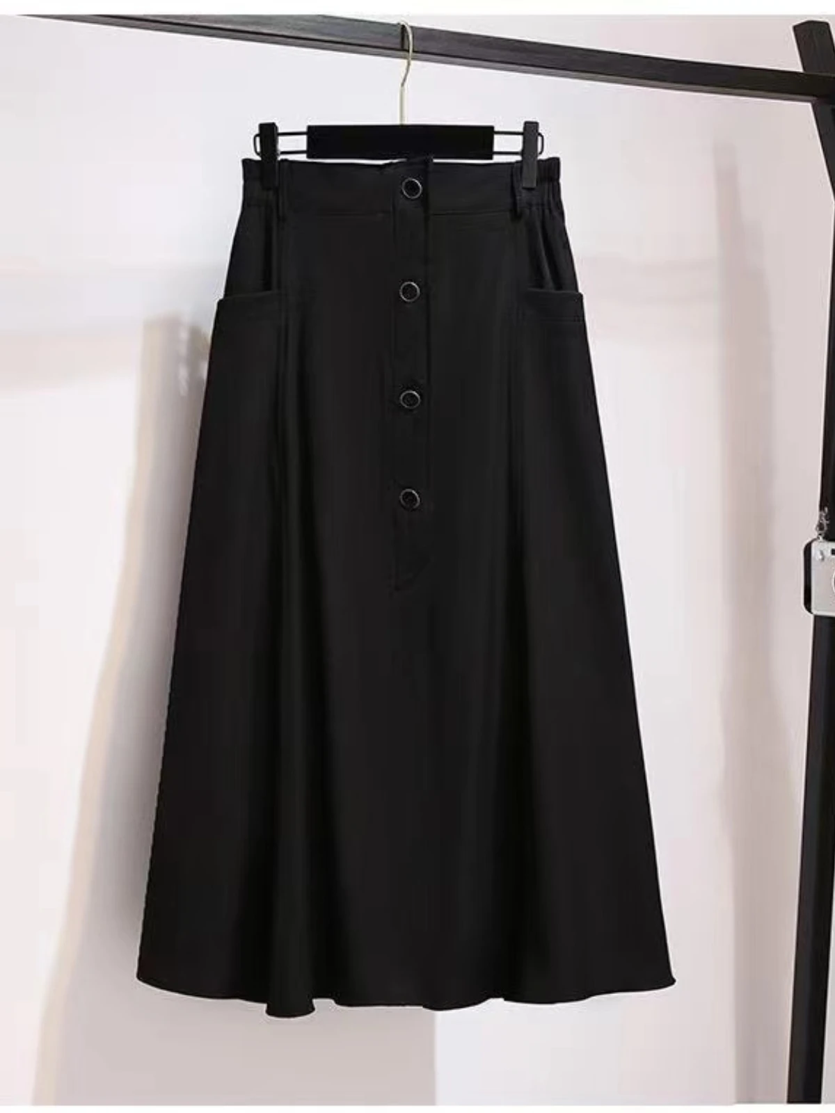 

Женская летняя юбка А-силуэта больших размеров с высокой талией, свободного кроя, скрывающая недостатки фигуры, в корейском стиле, повседневная, средней длины, цельная