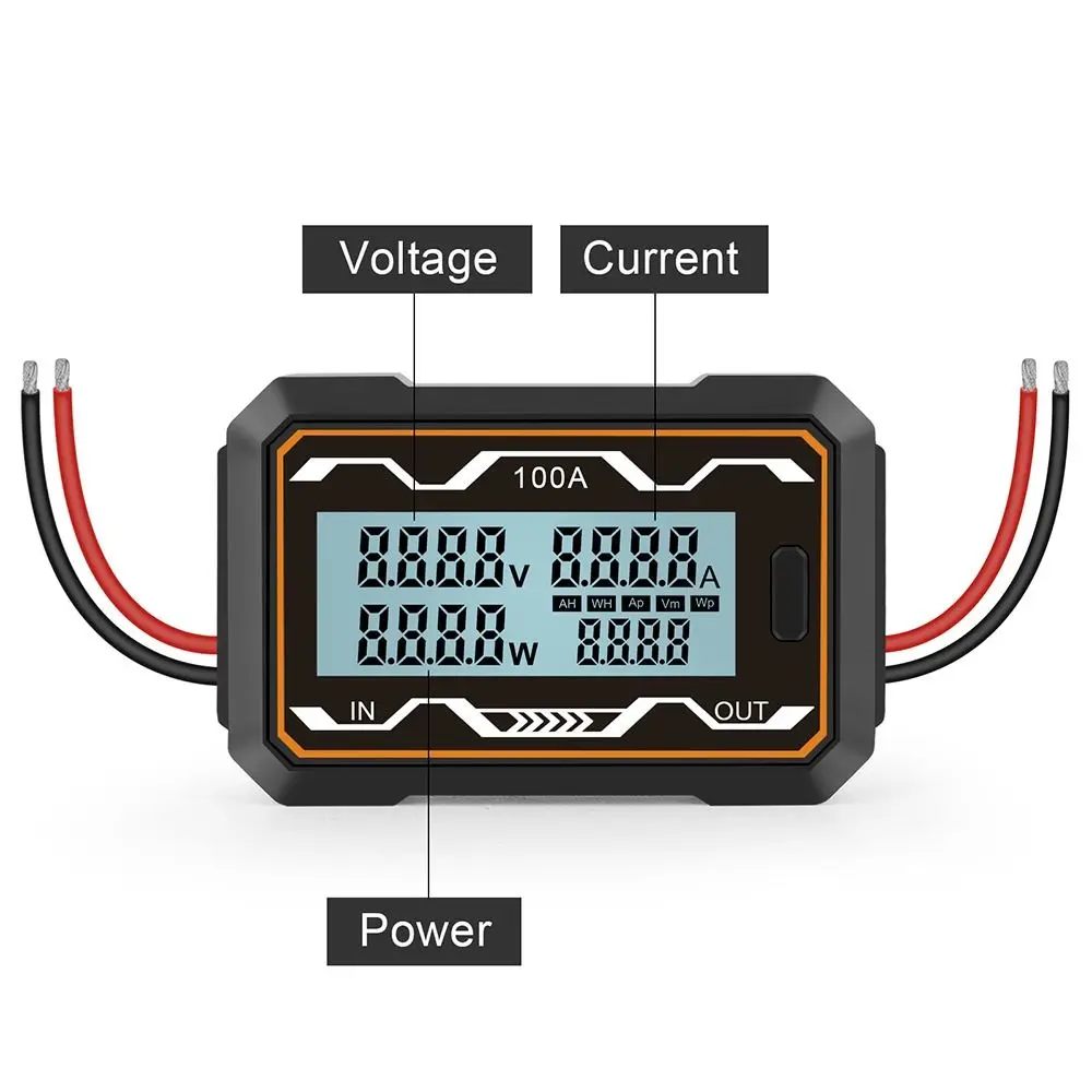 100/150/200A Backlight LCD Power Analyzer Voltmeter Ammeter High Precision RC Watt Meter Digital Wattmeter