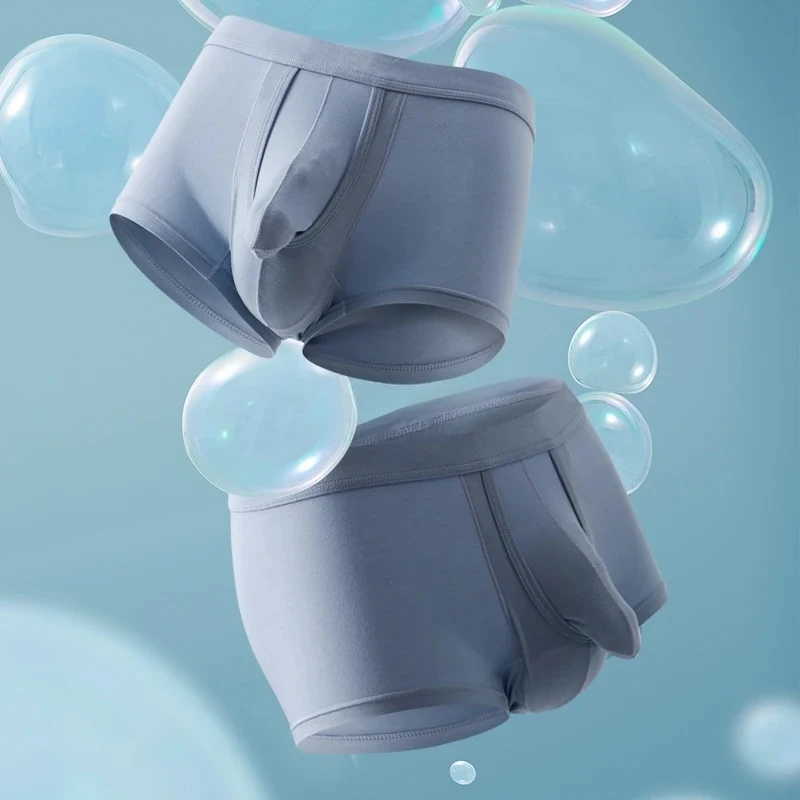 

Viocase Men Underwear U Convex Pouch Boxers Briefs Flat Pants 2Pcs Male Panties Underpants Comfortable Support Underwear for Men