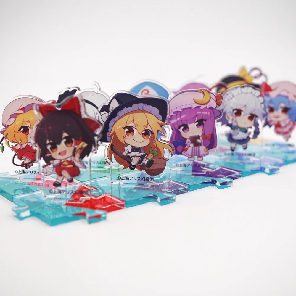 Original Touhou Project Anime Hakurei Reimu Kirisame Marisa Izayoi Sakuya Remilia Scarlet 4cm Cute Mini Acrylic Stand Toys Gift