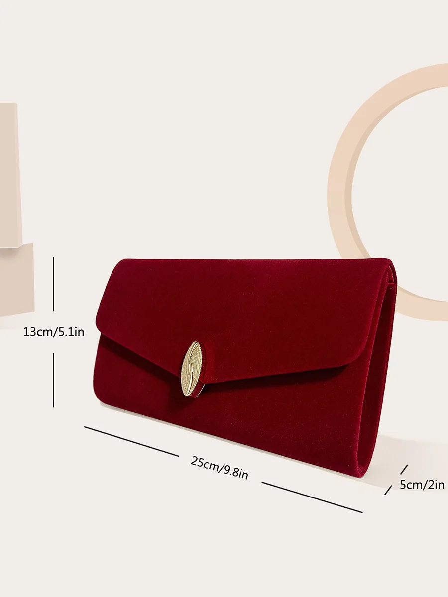 Red Blue Retro Elegant Velvet Evening Bags Fashion Advanced Sense Clutches Shoulder Bag Wedding Party Small handbags For Women