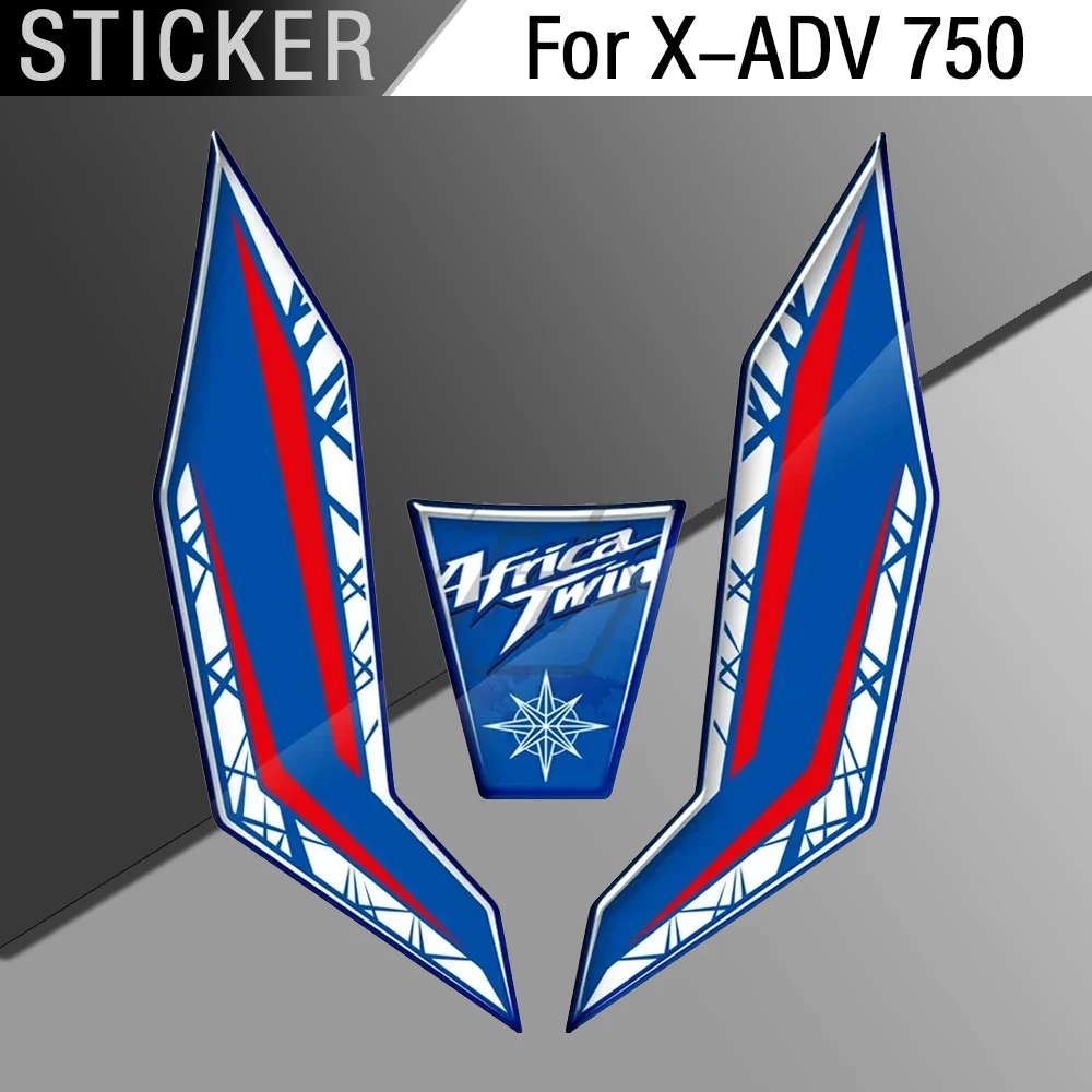 

Для модификации мотоцикла Honda X-ADV 750 2021-2023 гг., трехцветная наклейка на переднюю боковую защиту