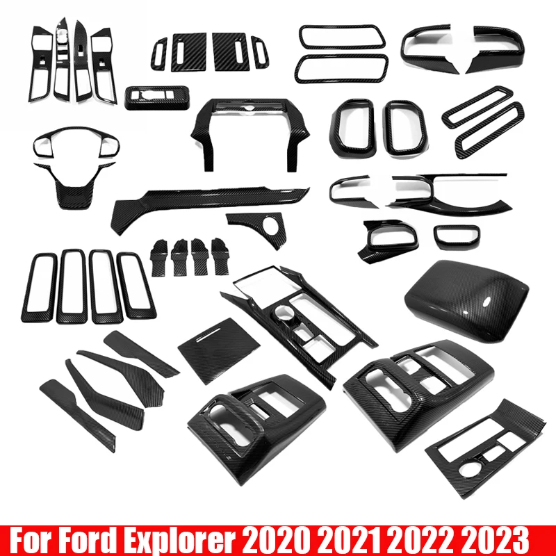 Per Ford Explorer 2020-2023 accessori interni maniglia della porta ciotola bracciolo window lift swtich gear shift panle air outlet cover