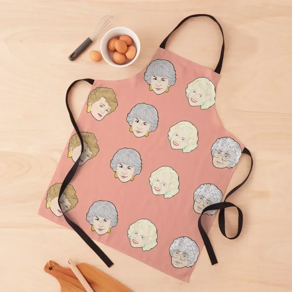 

The Golden Girls Illustration Apron kitchen woman japanese woman painters Kitchen accessories Apron