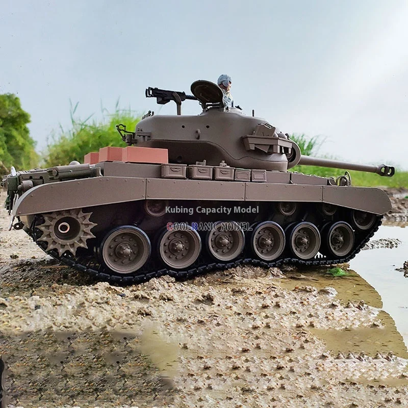 Henglong 3838-1 Large Simulation American Pershing Heavy Battle Tank Model Children'S Multi Functional Competitive Tank Car Toy