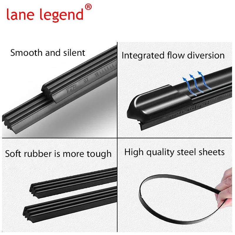 For Mercedes-Benz GLE W167 V167 SUV 2019 2020 2021 2022 Front Rear Set Window Frameless Wiper Blade Rubber Car Replacement Parts
