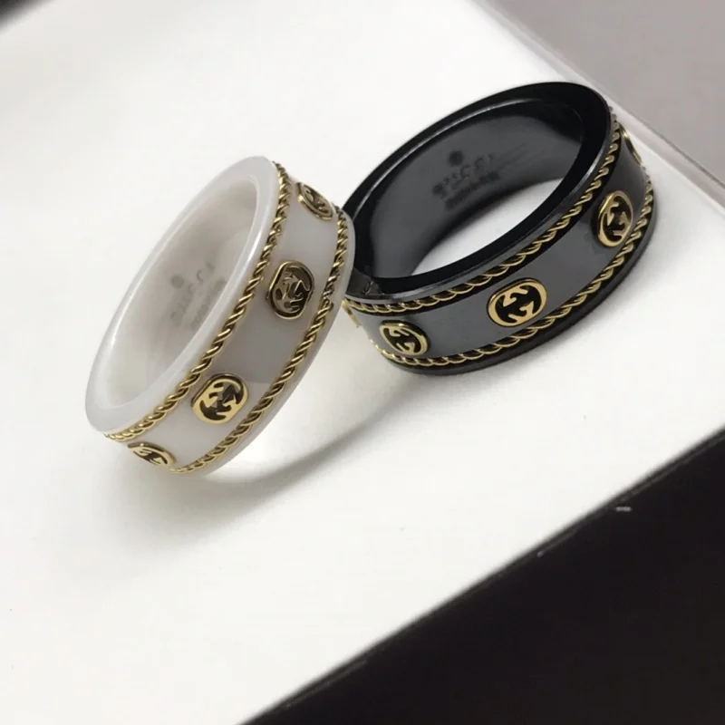 GC High-End Quality Ceramic Couple Rings, Hot Selling! Stylish & Charming, Showcases Premium Craftsmanship\