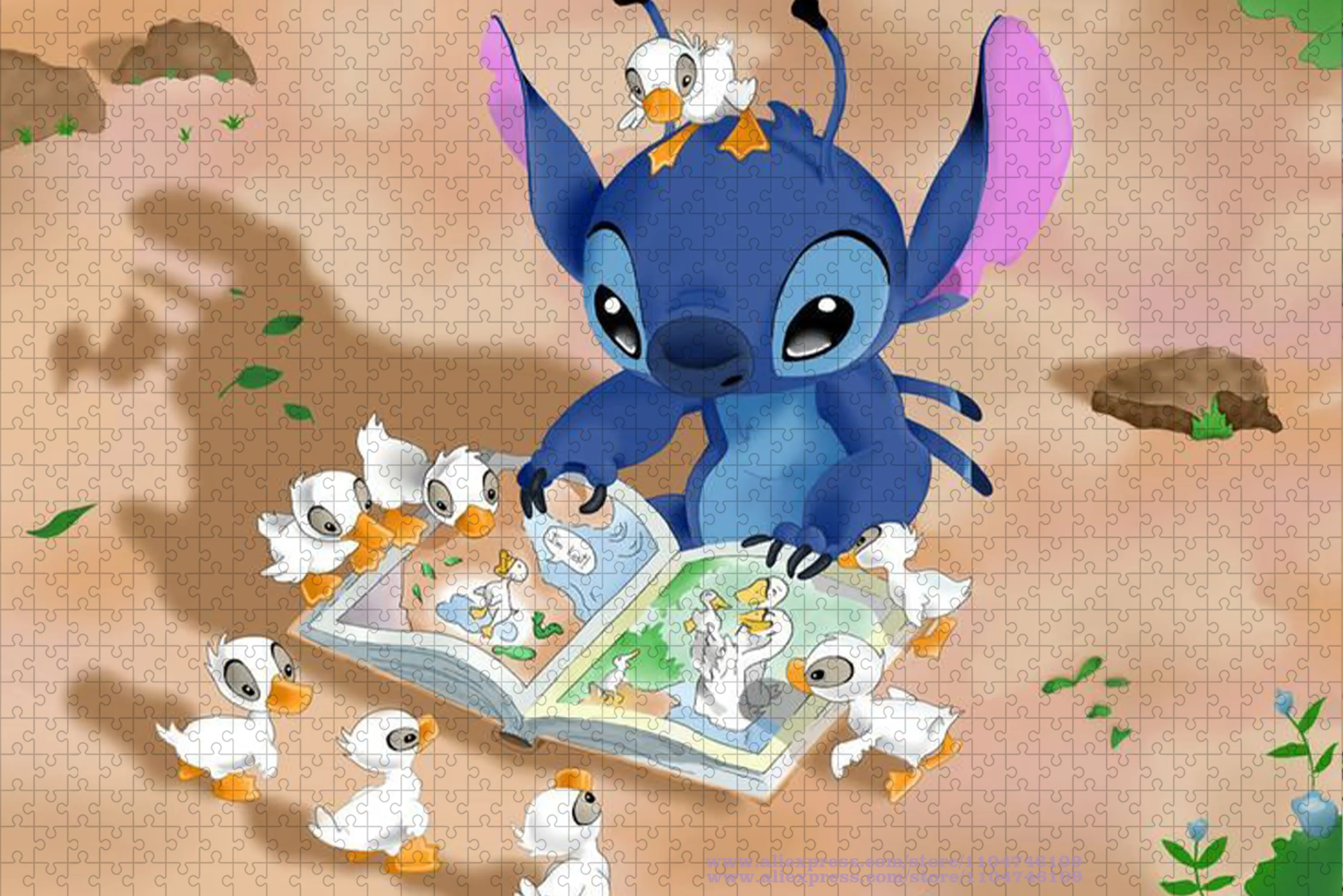 Мультфильм аниме Лило и Стич головоломки 108/200/300/500/1000/1500 шт. уникальные пазлы украшения дома интеллектуальные головоломки