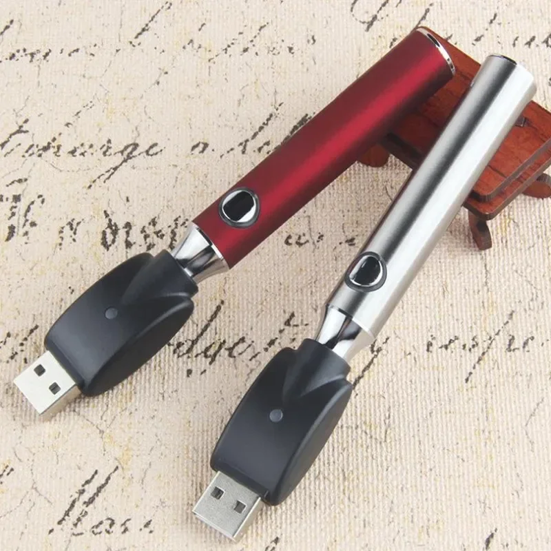 10 قطعة V Vape 650mah بطارية التسخين المسبق الجهد المتغير VV E السجائر Vape أقلام مع شاحن USB لعربات خراطيش الخيط 510