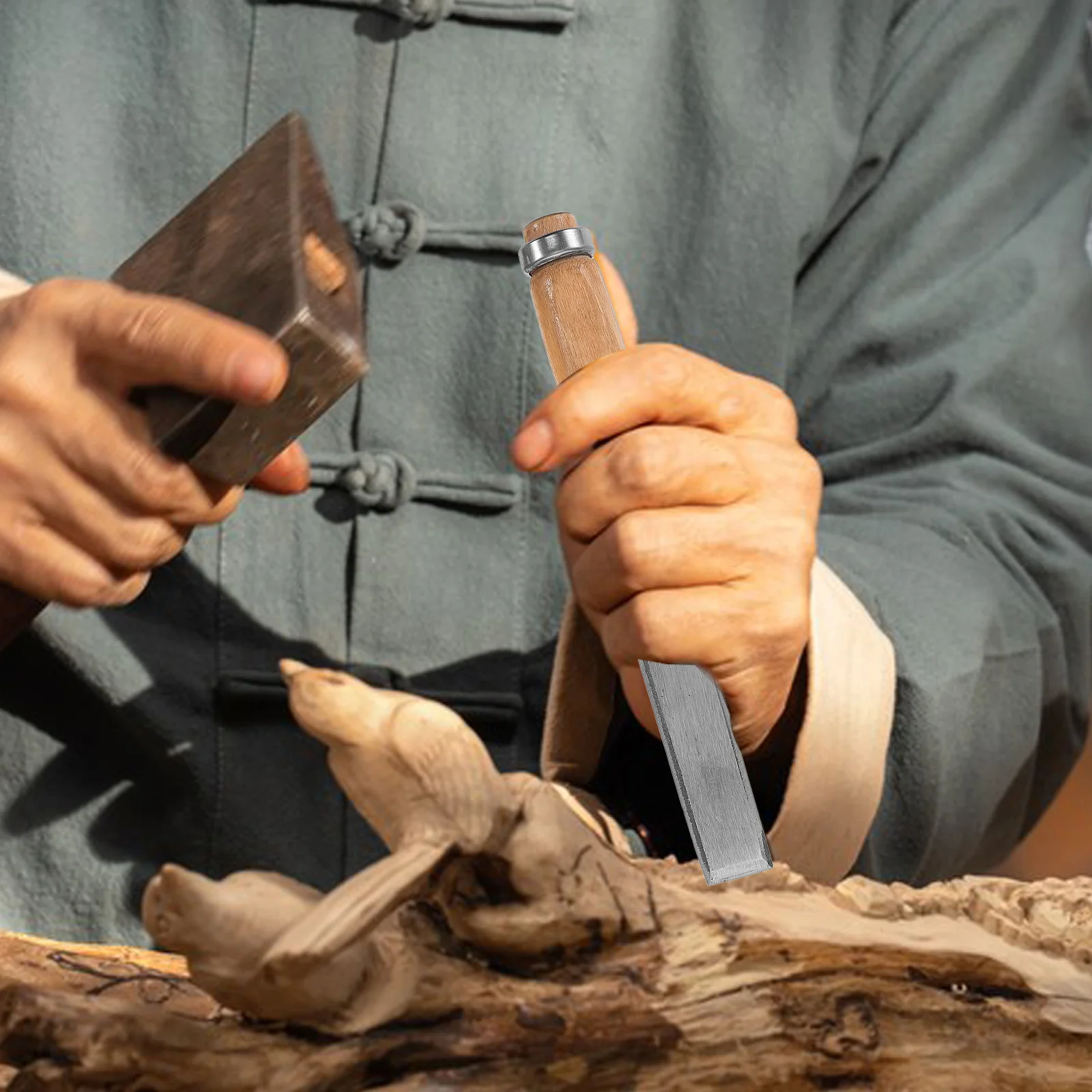 

4pcs Wood Chisel Set Flat Tip For Carpentry Carving Engraving Tool Woodworking Projects Handheld Wood Craft Chisel Sculpting