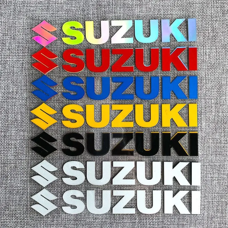 2pc/set Motorcycle Sticker Body Decal for Suzuki Sticker Motorcycle Helmet Badge Decal Set Waterproof Reflective Sticker Decor