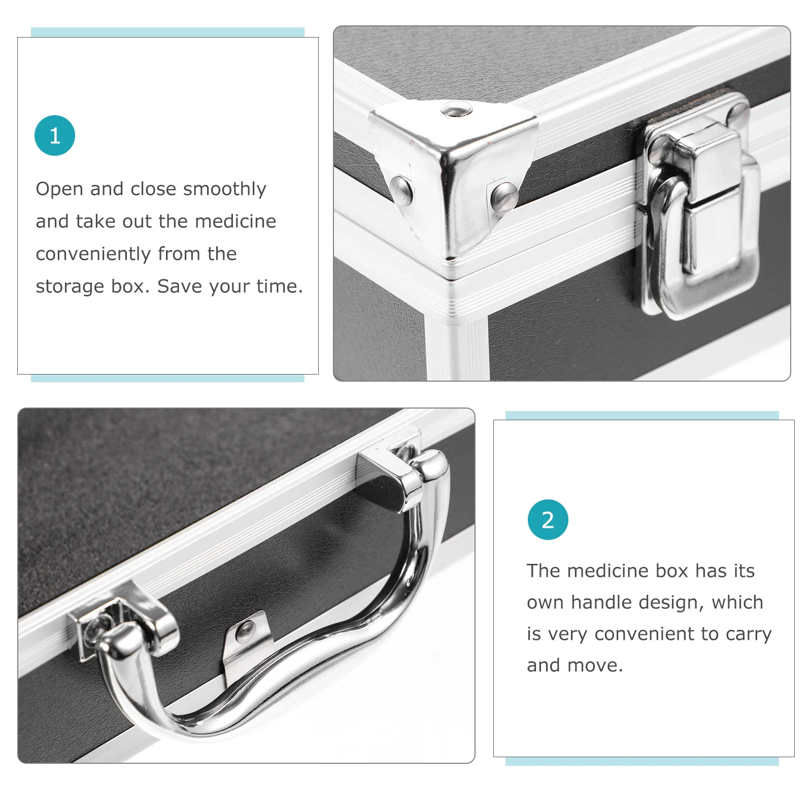 Suitcase Suitcases Toolbox Aluminum Alloy Storage Universal Password Portable Silver Tools Box Carrying Man