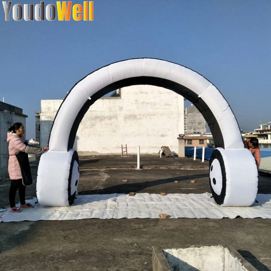 Customized Inflatable Headset Model Large Headphones Are Used In Musical Instrument Store Promotion