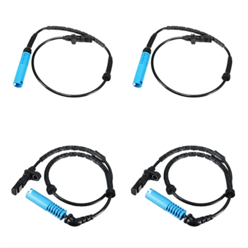 Set of 4 ABS Wheel Speed Sensor Front-Rear left & Right For BMW X5 3.0d 3.0i 4.4i 4.6is E53 2000-2006 34526756380 34526756379