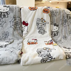 Hot Halloween Ghost HelloKitty peluche cartone animato grande coperta di flanella carino cotone divano pisolino coperta lenzuolo regalo di natale