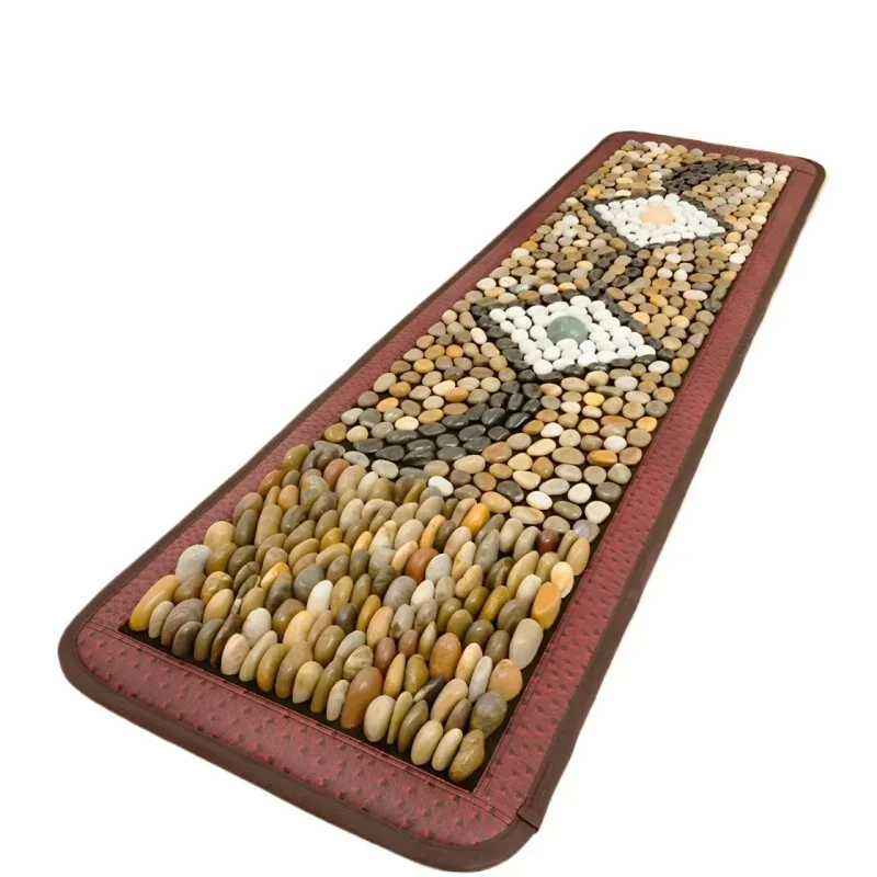 

Unheated pebble foot massage pad, acupoint foot acupressure board massage pad, foot stepping on natural rain stone floor mat