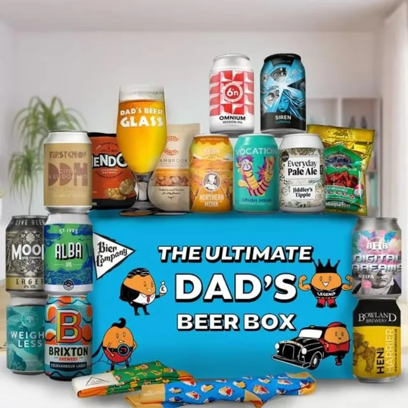 Customization.Wine Advent Calendar Mystery Box Wholesale Custom Logo Cardboard Beer Advent Calendar Box